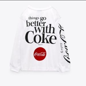 Zara Coca-Cola Coke Long sleeve tee tshirt